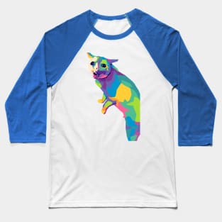 Cat Coughing Meme Baseball T-Shirt